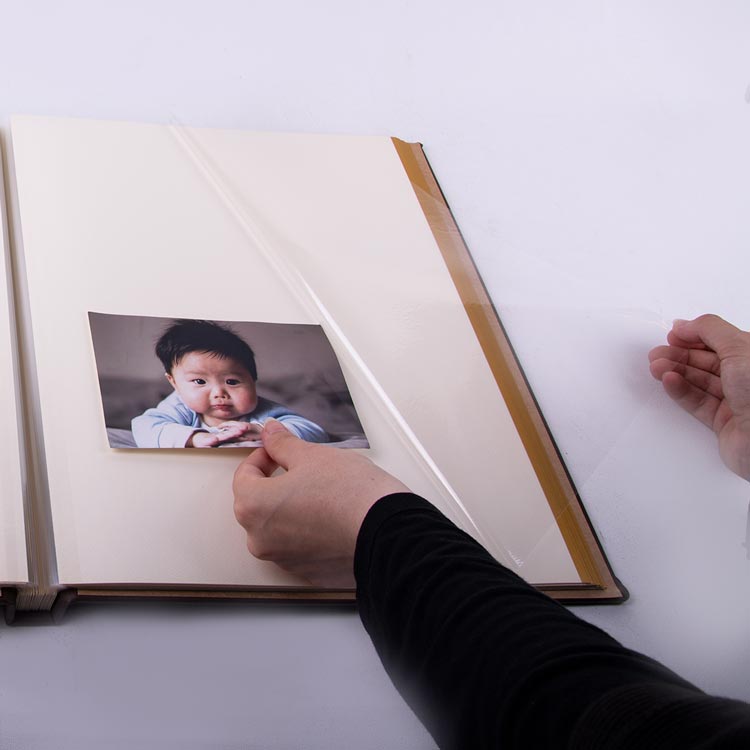Yapışkanlı Deri Fotoğraf Albümü - 34x34cm - 4
