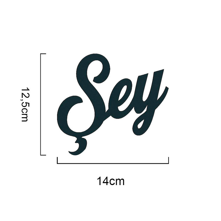 Yapışkanlı Her Şey Seninle Güzel Ahşap Duvar Yazısı - Kutulu - 4