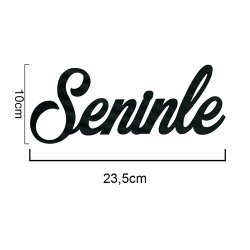 Yapışkanlı Her Şey Seninle Güzel Ahşap Duvar Yazısı - Kutulu - 5