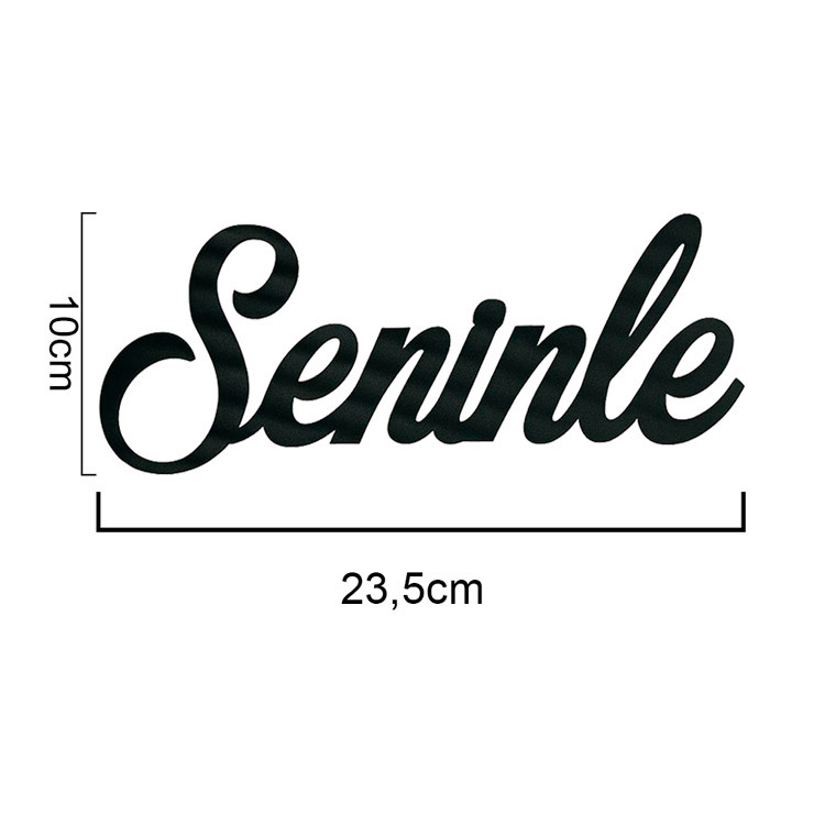 Yapışkanlı Her Şey Seninle Güzel Ahşap Duvar Yazısı - Kutulu - 5