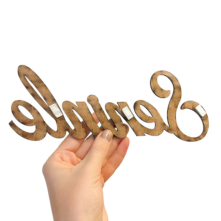 Yapışkanlı Her Şey Seninle Güzel Ahşap Duvar Yazısı - Kutulu - 8