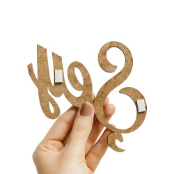 Yapışkanlı Her Şey Seninle Güzel Ahşap Duvar Yazısı - Kutulu - 9