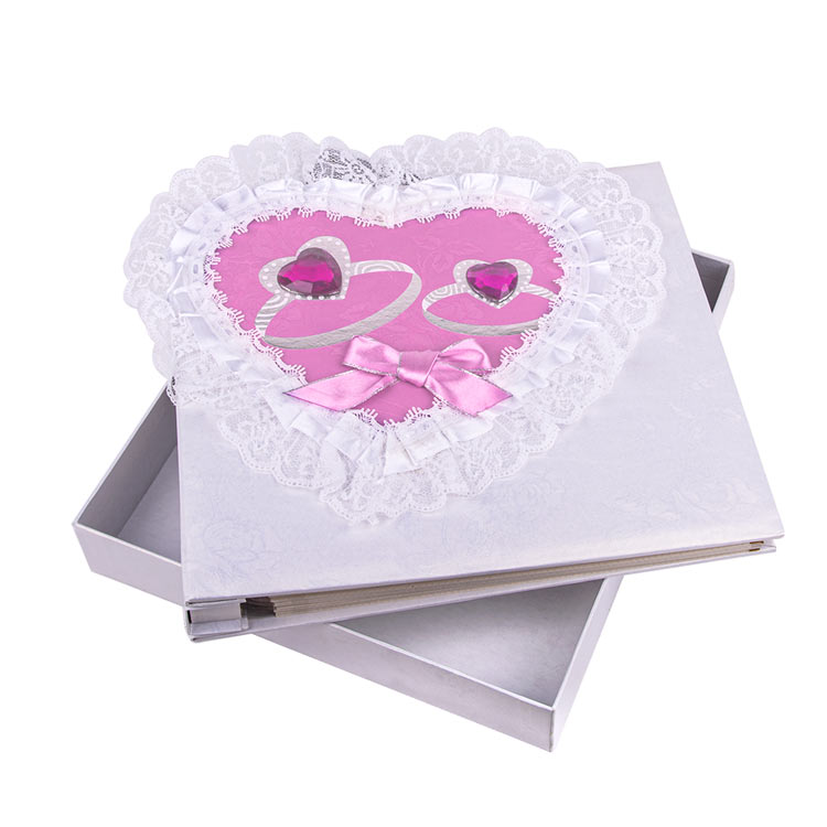 Yapışkanlı Kutulu Dantelli Fotoğraf Albümü - 22x25cm - 7