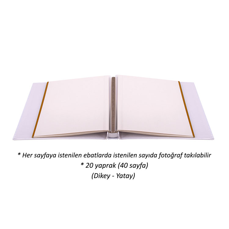 Yapışkanlı Kutulu Dantelli Fotoğraf Albümü - 22x25cm - 3
