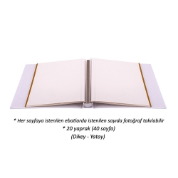 Yapışkanlı Dantelli Fotoğraf Albümü - 22x24cm - 2