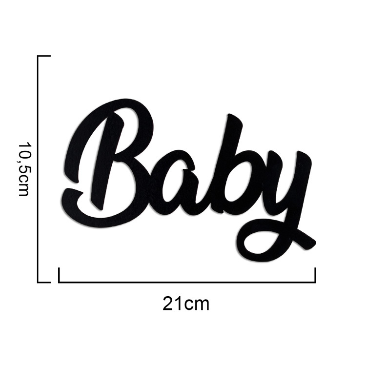 Yapışkanlı My Baby Ahşap Duvar Yazısı - Kutulu - 4