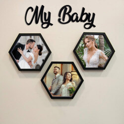 Yapışkanlı My Baby Ahşap Duvar Yazısı - Kutulu - NobbyStar (1)