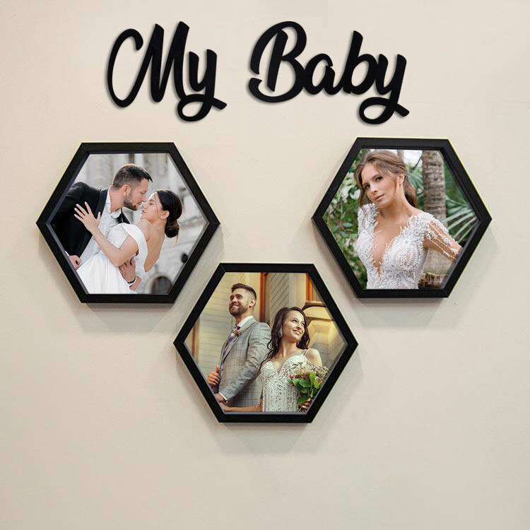 Yapışkanlı My Baby Ahşap Duvar Yazısı - Kutulu - 2