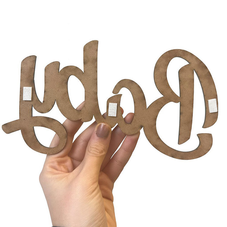 Yapışkanlı My Baby Ahşap Duvar Yazısı - Kutulu - 6