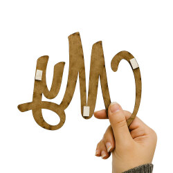 Yapışkanlı My Family Ahşap Duvar Yazısı - Kutulu - 6