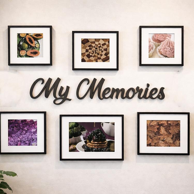 Yapışkanlı My Memories Ahşap Duvar Yazısı - Kutulu - 2