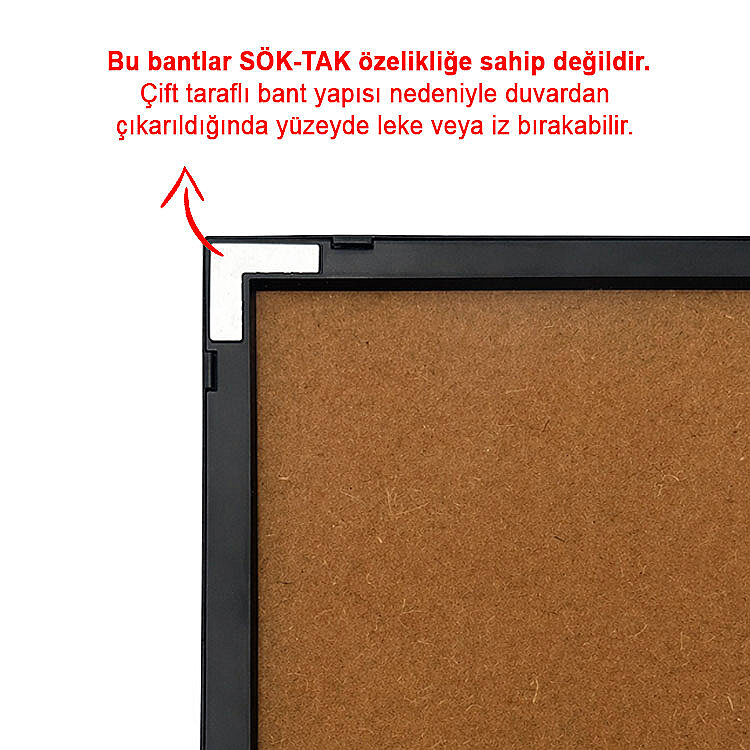 Yapışkanlı Paspartulu Tekli Fotoğraf Çerçevesi - 21x21cm - 2