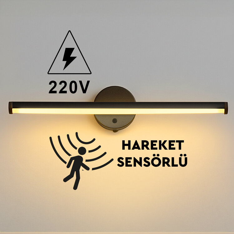 Yapışkanlı Sensörlü Dekoratif 220V Elektrikli Led Aplik - 3