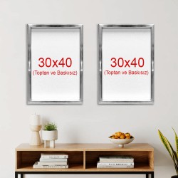 Yapışkanlı Sök Tak Çerçeveler 30x40cm - 2'li Paket - 18