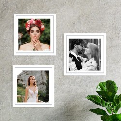 Yapışkanlı Sök Tak Klasik Kare Çerçeveler - 3'lü Paket - 9