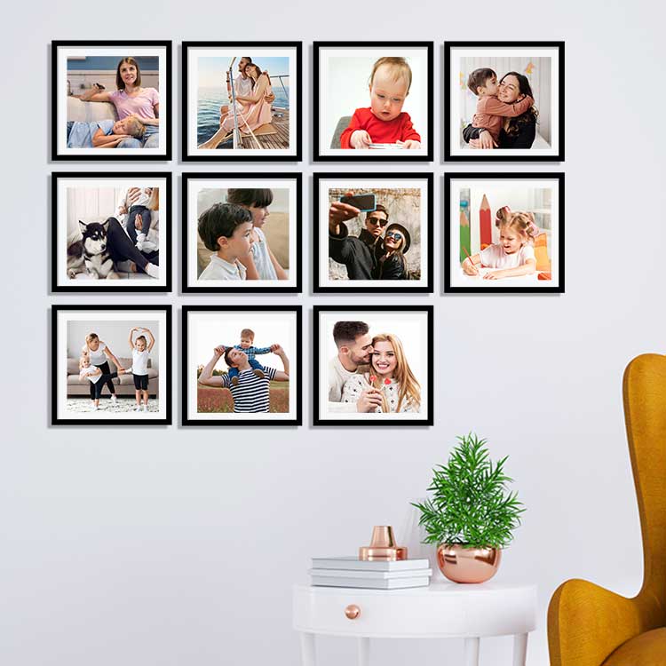 Yapışkanlı Sök Tak Klasik Kare Çerçeveler - 3'lü Paket - 12