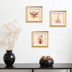 Yapışkanlı Sök Tak Renkli Klasik Kare Çerçeveler - 3'lü paket - 7