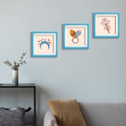 Yapışkanlı Sök Tak Renkli Klasik Kare Çerçeveler - 3'lü paket - 9