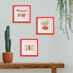 Yapışkanlı Sök Tak Renkli Klasik Kare Çerçeveler - 3'lü paket - 11