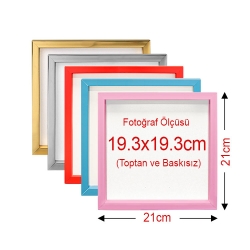 Yapışkanlı Sök Tak Renkli Klasik Kare Çerçeveler - 3'lü paket - 1