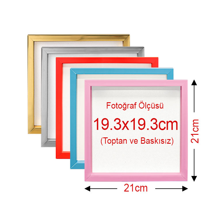 Yapışkanlı Sök Tak Renkli Klasik Kare Çerçeveler - 3'lü paket - 1