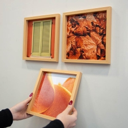 Yapışkanlı Sök Tak Renkli Klasik Kare Çerçeveler - 3'lü paket - 16