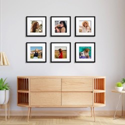Yapışkanlı Sök Tak Paspartulu Klasik Kare Çerçeveler - 3'lü paket - 21
