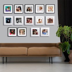 Yapışkanlı Sök Tak Paspartulu Klasik Kare Çerçeveler - 3'lü paket - 7