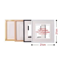 Yapışkanlı Sök Tak Paspartulu Klasik Kare Çerçeveler - 3'lü paket 