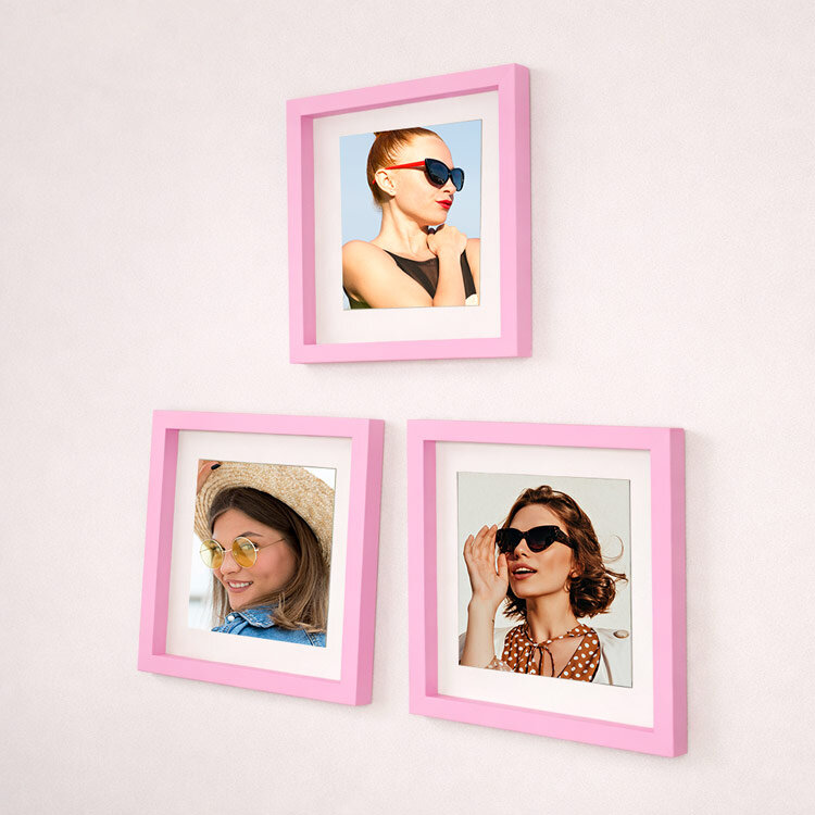 Yapışkanlı Sök Tak Paspartulu Klasik Kare Çerçeveler - 3'lü paket - 30