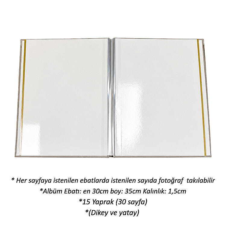 Yapışkanlı Süet Fotoğraf Albümü 15 Yaprak - 30x37cm - 2