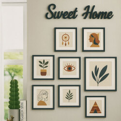 Yapışkanlı Sweet Home Ahşap Duvar Yazısı - Kutulu - NobbyStar (1)