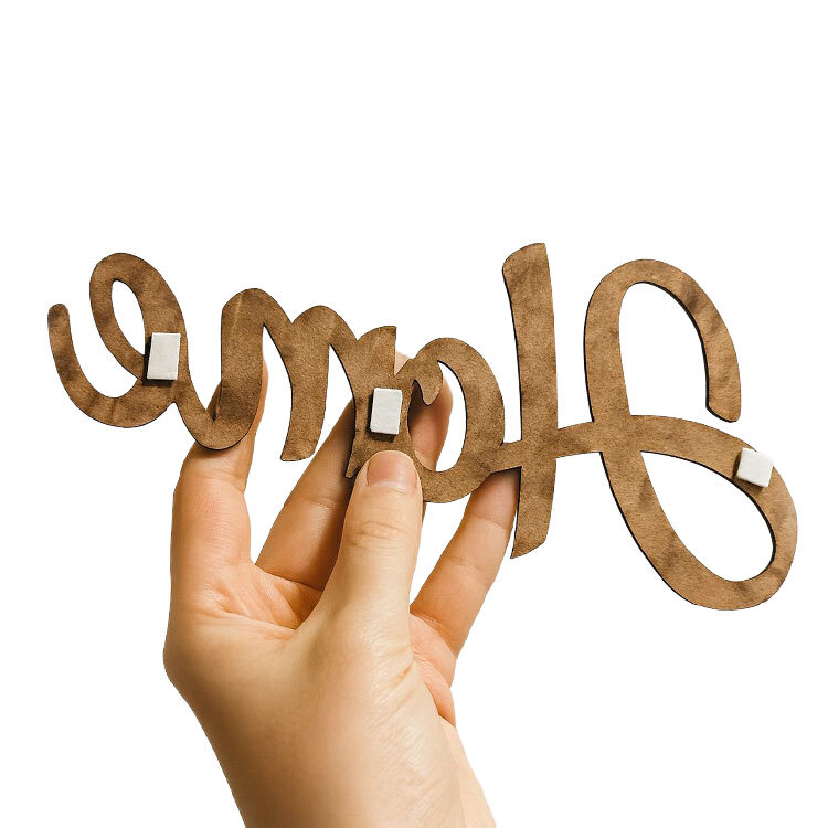 Yapışkanlı Sweet Home Ahşap Duvar Yazısı - Kutulu - 6