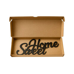 Yapışkanlı Sweet Home Ahşap Duvar Yazısı - Kutulu - 7
