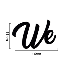 Yapışkanlı We Are Together Ahşap Duvar Yazısı - Kutulu - 4