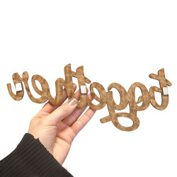 Yapışkanlı We Are Together Ahşap Duvar Yazısı - Kutulu - 6