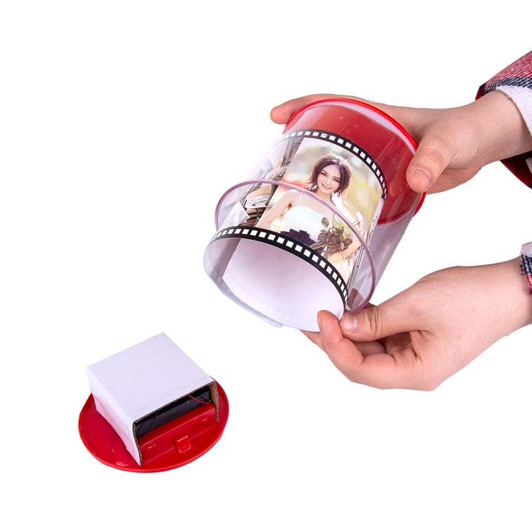 Yellow Rotating Cylinder Photo Frame - 2