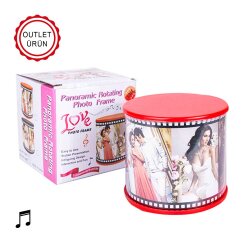 Yellow Rotating Cylinder Photo Frame - 4