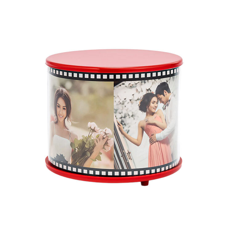 Yellow Rotating Cylinder Photo Frame - 3