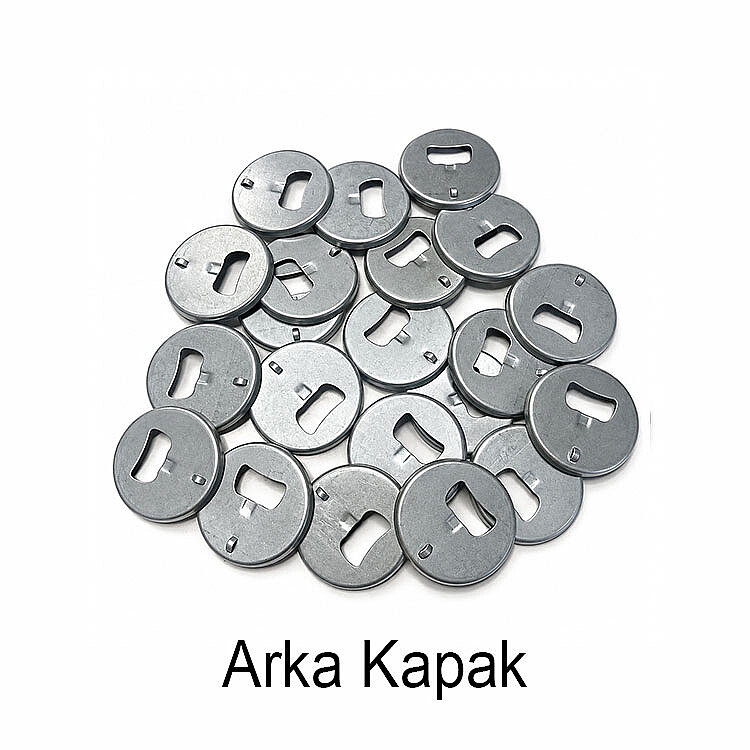 Yuvarlak Açacaklı Anahtarlık Buton Malzeme Seti 50mm - 100 Adet - 5