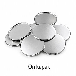 Yuvarlak Açacaklı Anahtarlık Buton Malzeme Seti 50mm - 100 Adet - 3