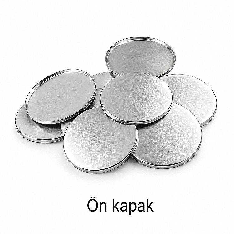 Yuvarlak Açacaklı Anahtarlık Buton Malzeme Seti 50mm - 100 Adet - 3
