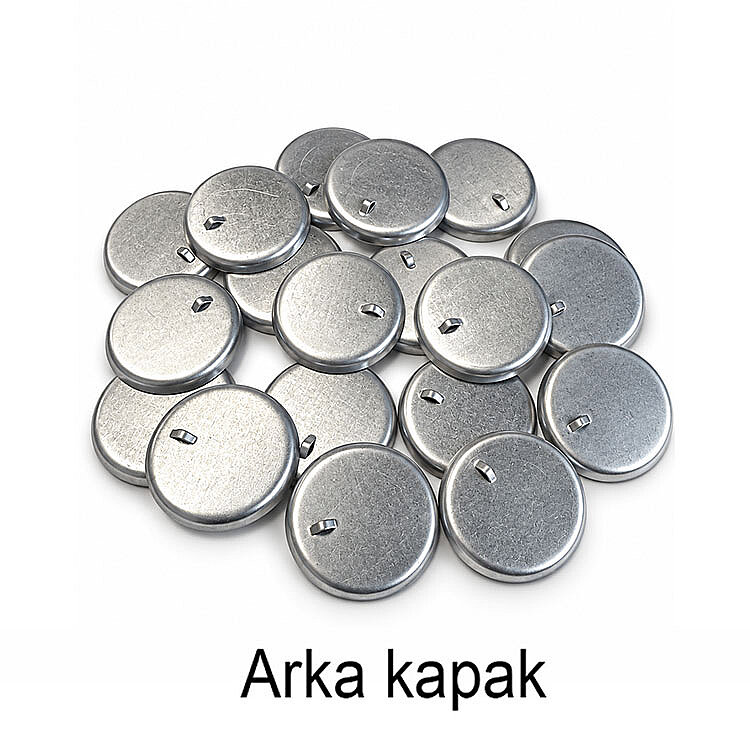 Yuvarlak Anahtarlıklı Buton Malzeme Seti 44mm - 100 Adet - 6