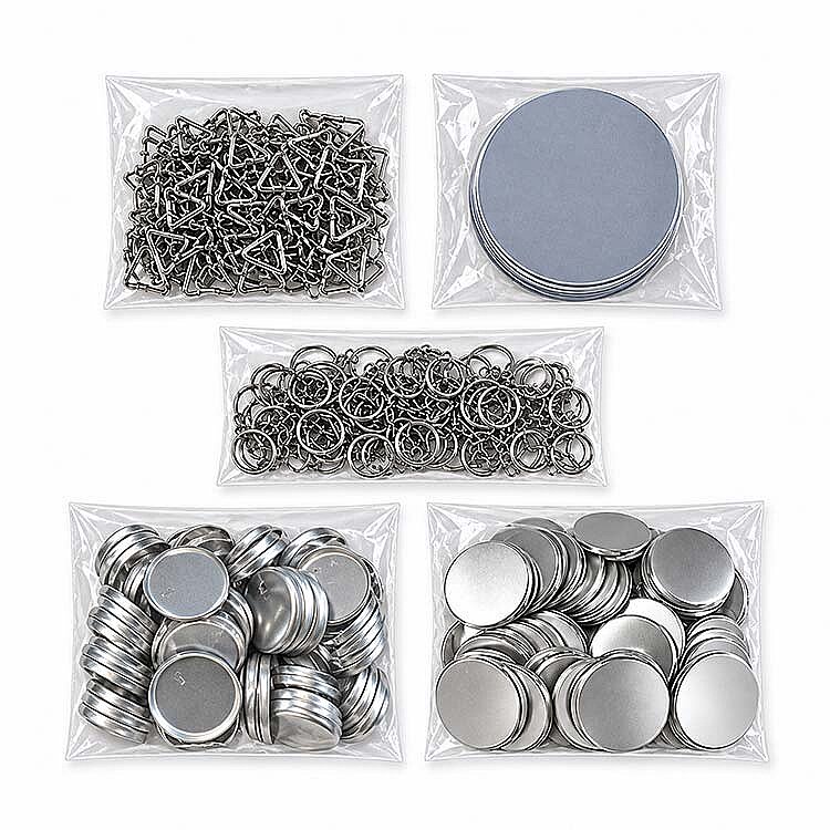 Yuvarlak Anahtarlıklı Buton Malzeme Seti 44mm - 100 Adet - 11