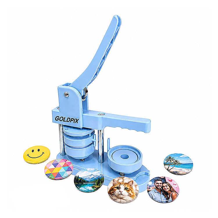 Yuvarlak Buton Rozet Pres Baskı Makinesi - 58mm - 1