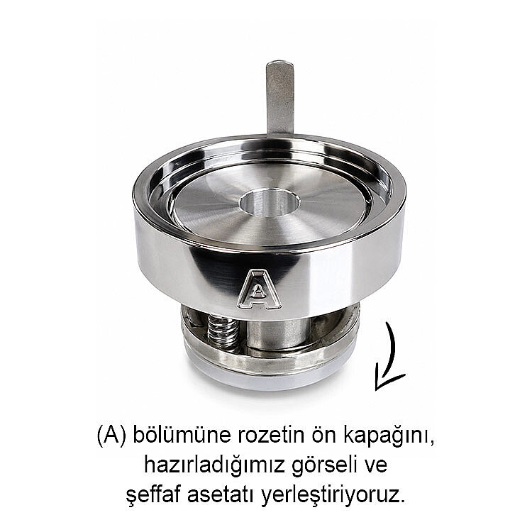 Yuvarlak Buton Rozet Kalıbı - 50mm - 2