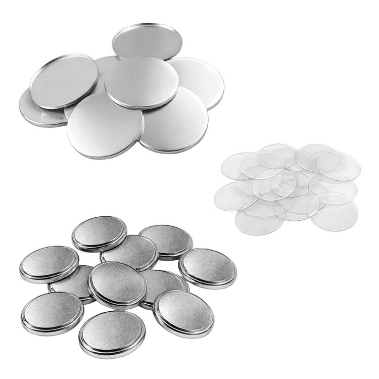 Yuvarlak Buton Rozet Malzeme Seti 58mm - 100 adet - 1