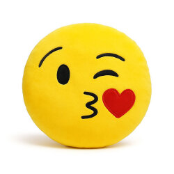 Süblimasyon Yuvarlak Emojili Yastık Kılıfları - 5