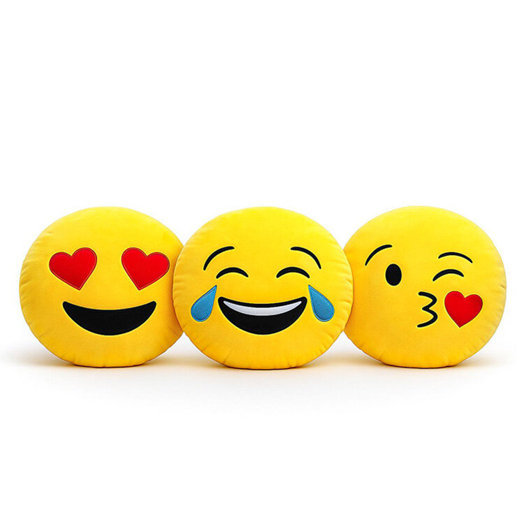 Süblimasyon Yuvarlak Emojili Yastık Kılıfları - 1