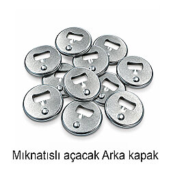 Yuvarlak Magnetli Açacak Buton Malzeme Seti 50mm - 100 Adet - 7